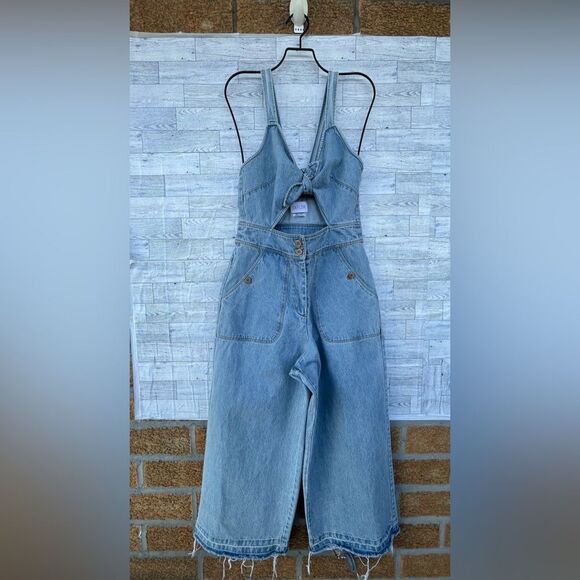 Saylor Nia denim Jumpsuit overall size small - Picture 1 of 15